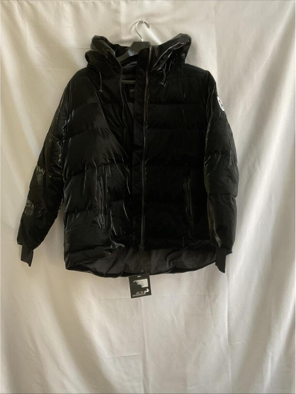 Arctic Expedition Liquid Shine Zip-Front Jacket Black Size 1X